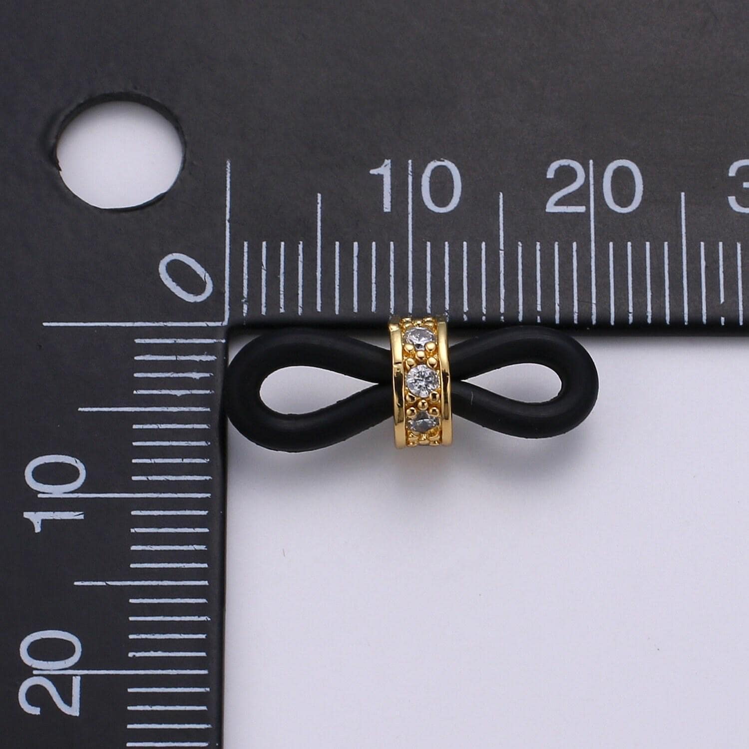 1 pair Clear Black Rubber Silicon connector for Glasses Charm Trend Sunglasses Eyeglasses Charm Holder connector Jewelry Making Supply