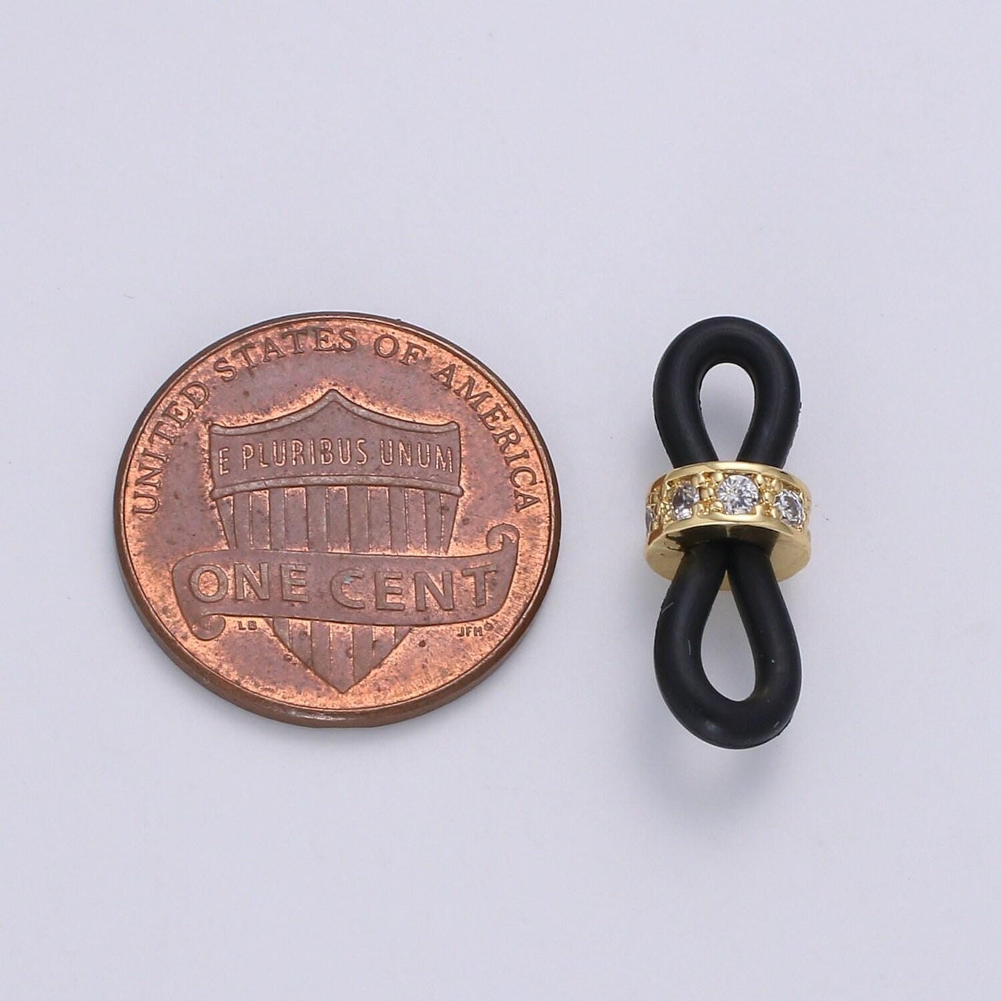 1 pair cubic pave 24k gold with silicon connector whitegold with silicon eyeglasses holder connector for craft supply. l194-l197