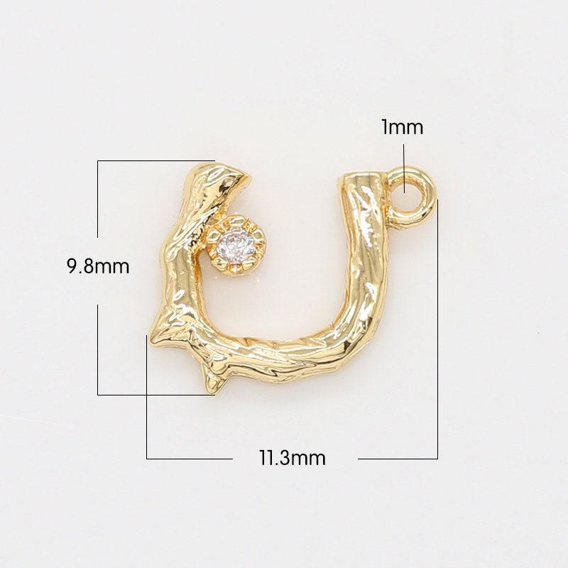 Gold rustic unique star moon charm crescent moon celestial charm for jewelry making -700