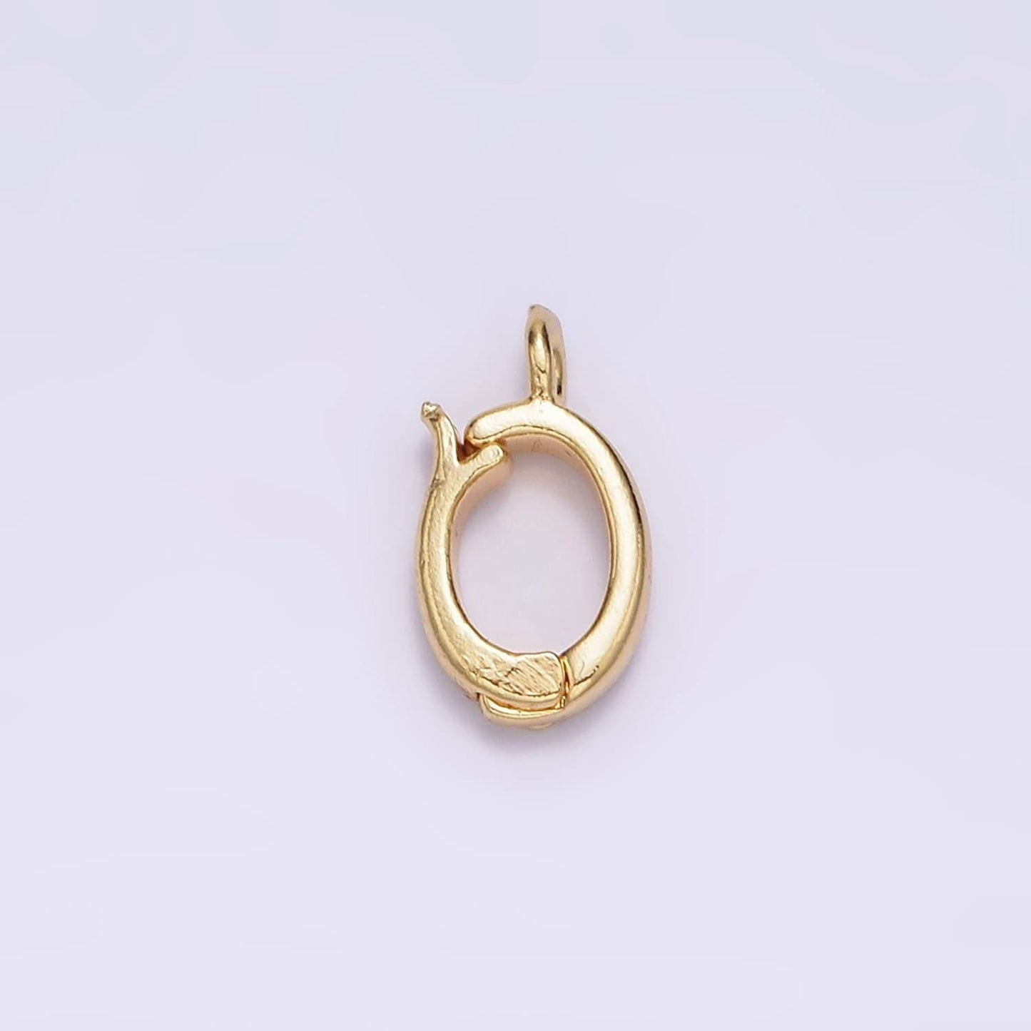 Charm pendant bail with pull clasp necklace connector findings, gold filled over brass - z-443