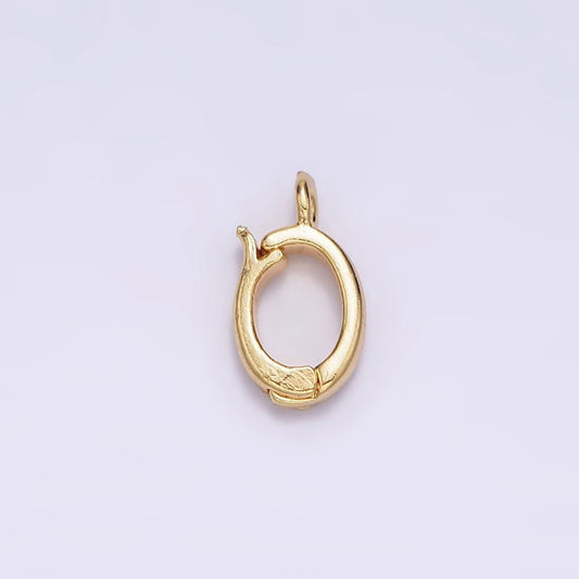 Charm pendant bail with pull clasp necklace connector findings, gold filled over brass - z-443