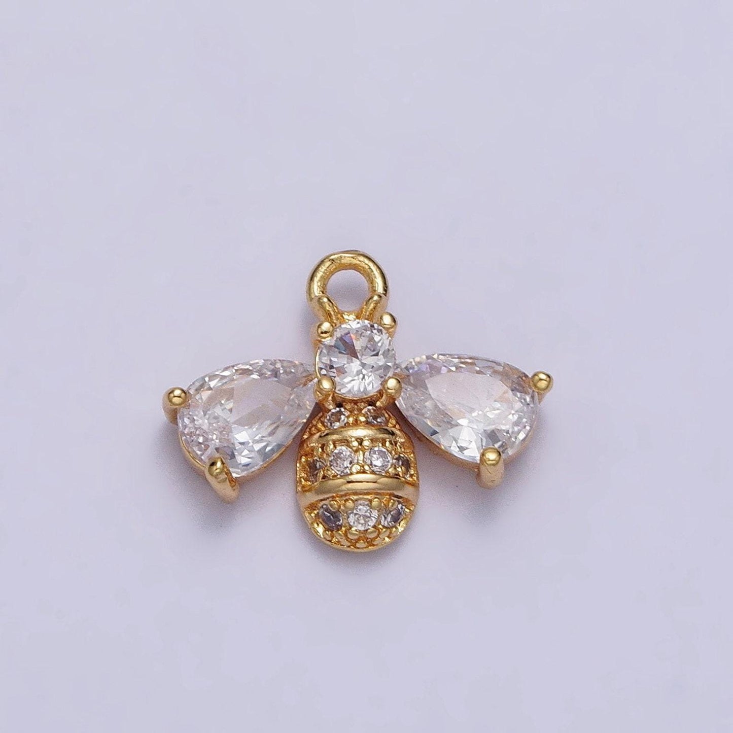 1pc mini gold bee pendant charm, insect bug pendant charm, animal pendant, for diy jewelry ac247 ac249