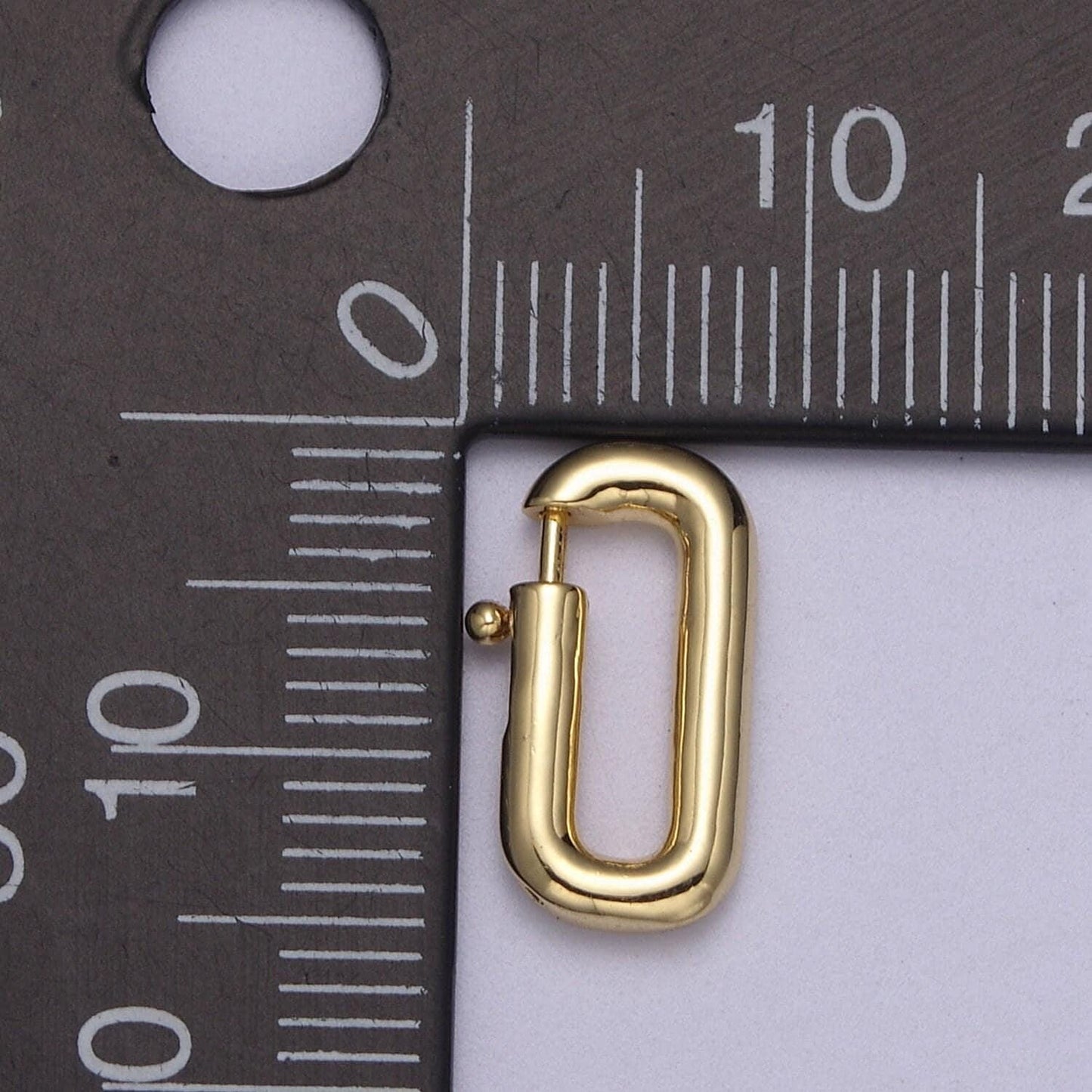 Pull gold spring gate oval clasp, silver open close gate ring, charm holder clasp for connector link bracelet necklace component