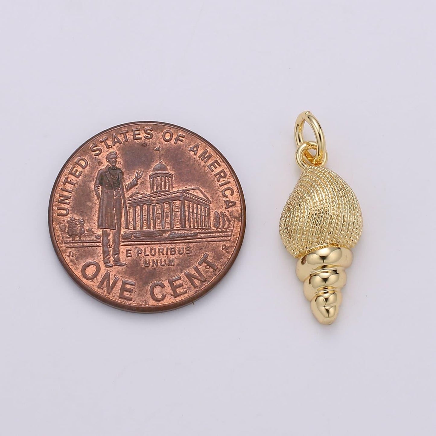 Gold filled sea shell conch shell charm d-195