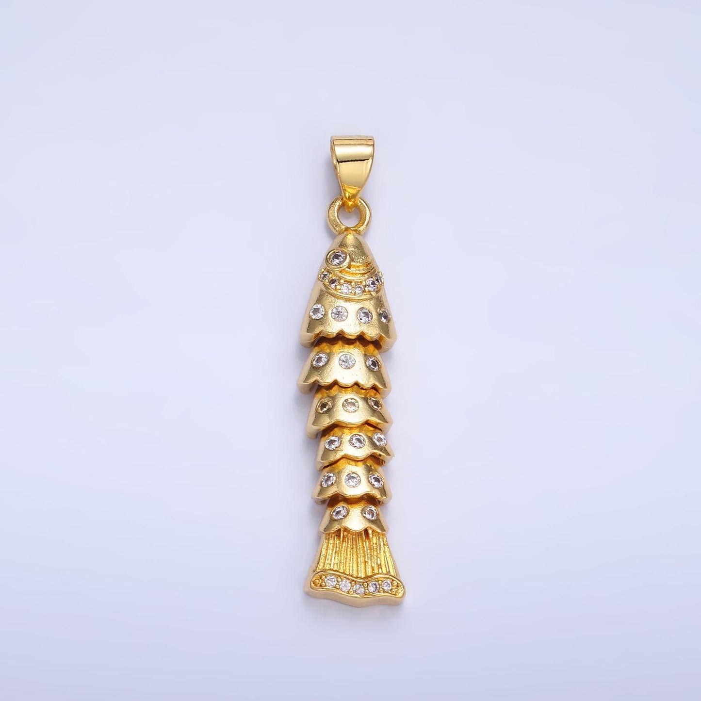 3d movable fish 24k gold filled pendant gold fish charm for necklace fish lover gift aa904