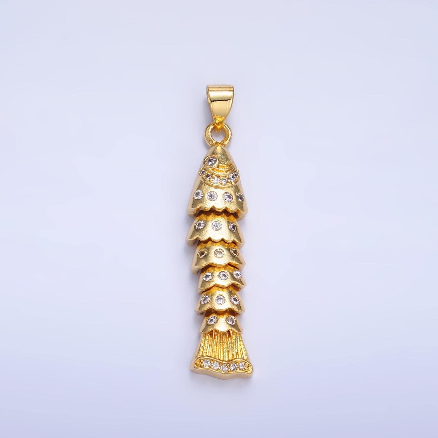 3d movable fish 24k gold filled pendant gold fish charm for necklace fish lover gift aa904