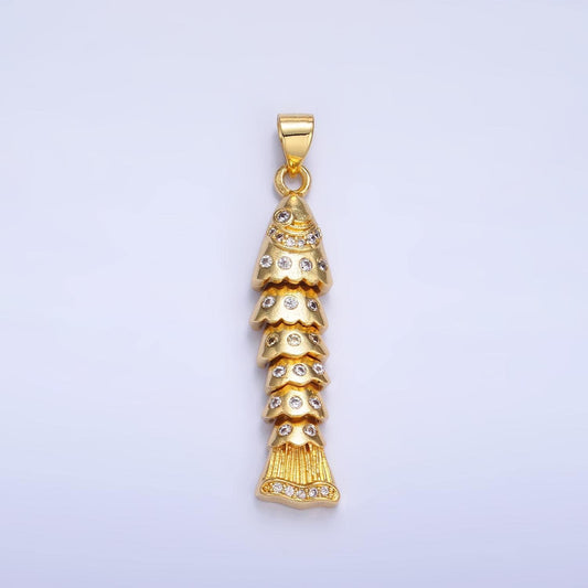 3d movable fish 24k gold filled pendant gold fish charm for necklace fish lover gift aa904
