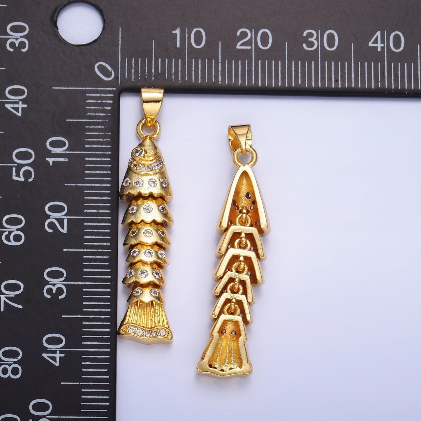 3d movable fish 24k gold filled pendant gold fish charm for necklace fish lover gift aa904