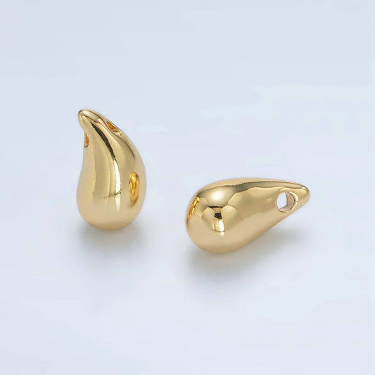 Dainty gold tear drop pendant 24k gold filled teardrop charms simple findings minimalist geometry dangle pendant b413