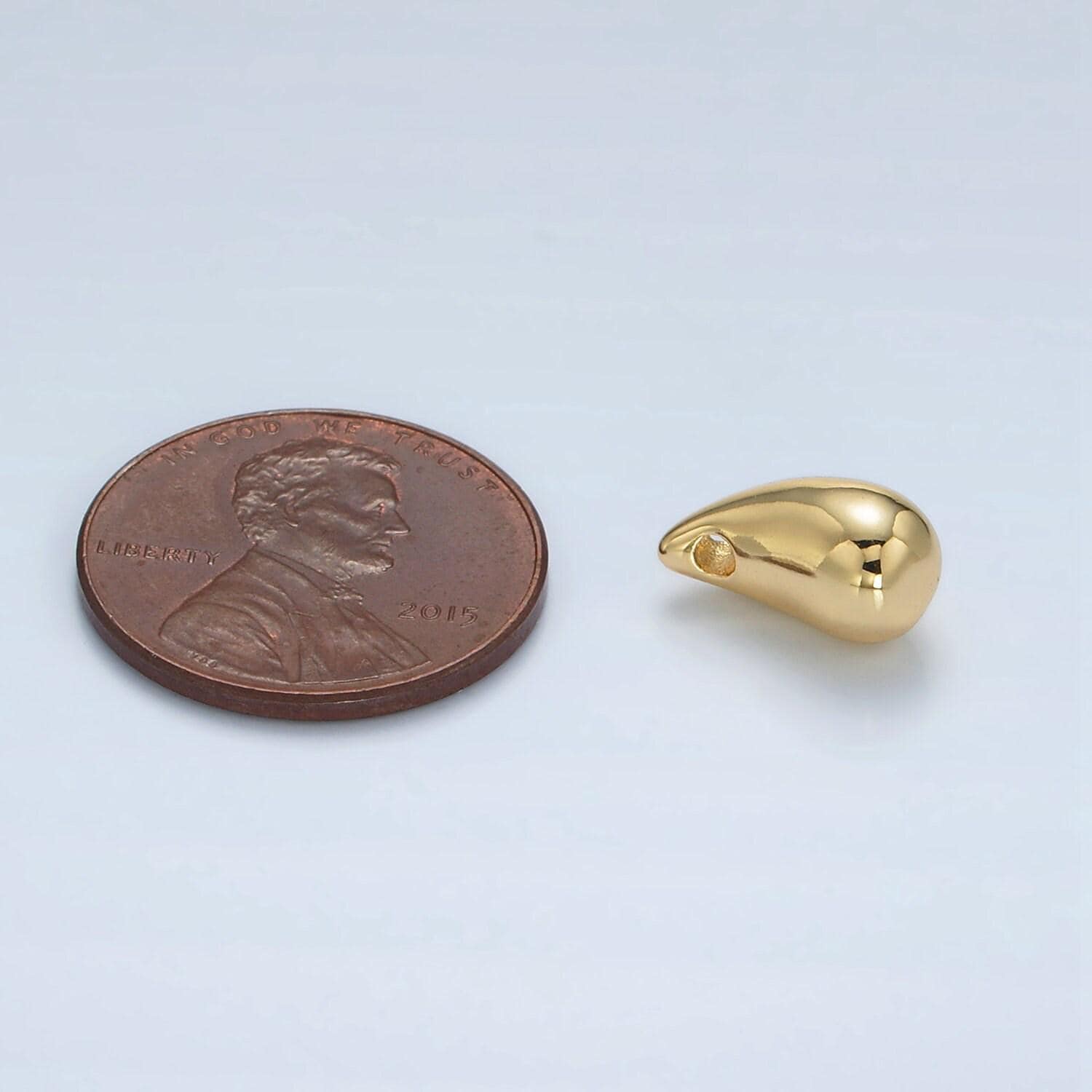 Dainty gold tear drop pendant 24k gold filled teardrop charms simple findings minimalist geometry dangle pendant b413