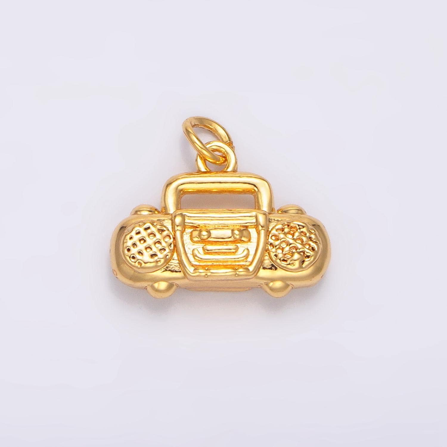 24k gold filled radio charm pendant retro boombox charm necklace gift idea gold charm for bracelet necklace w090