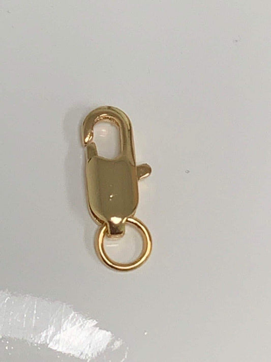 1pc wholesale lobster clasp 24k gold , lobster claw with jump ring for jewelry necklace bracelet anklet making, size 12mmx6mm