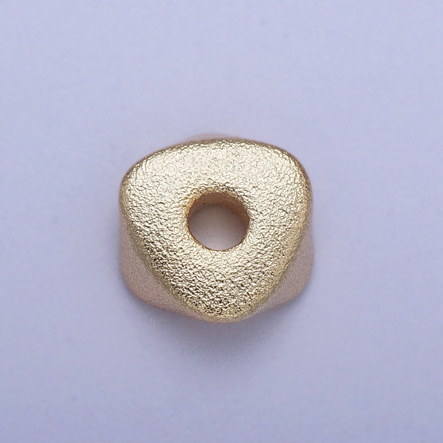 20x matte gold plated triangle spacer bead, geometric spacer bead connector, necklace bracelet connectors, brass findings