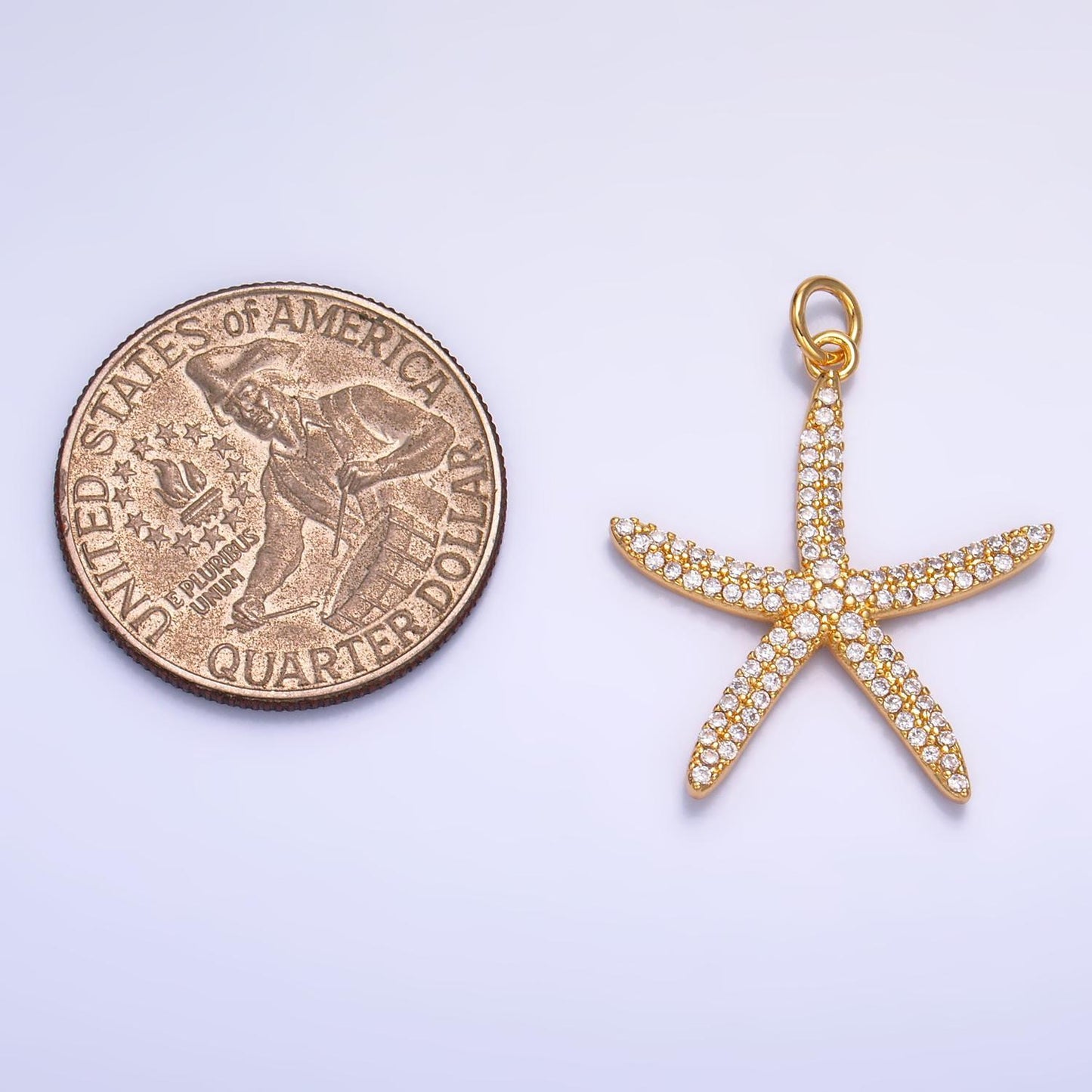 Dainty cz starfish charms 24k gold filled sea star pendant star fish charm for bracelet necklace diy jewelry making supply ocean beach w235