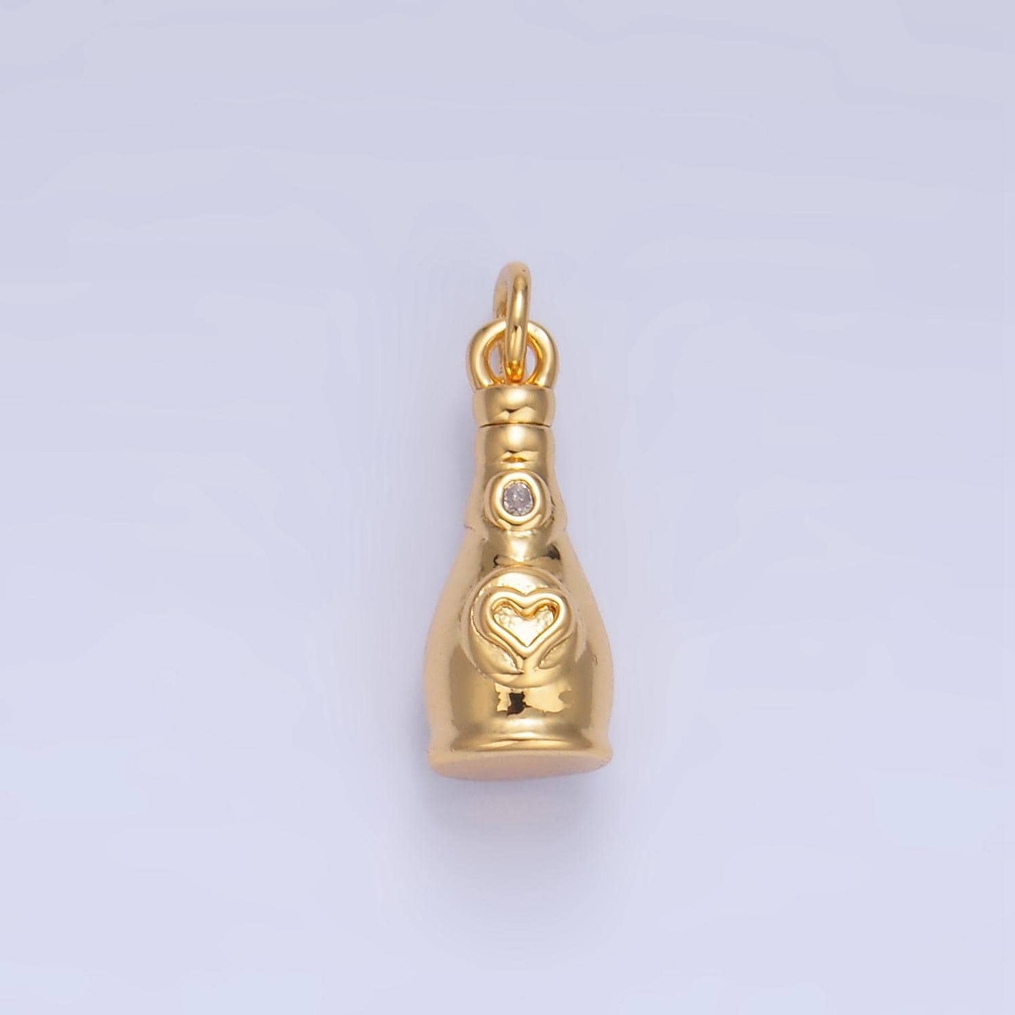 Mini gold wine bottle charm champagne bottle drop charm pendant drinking bottle charm w136