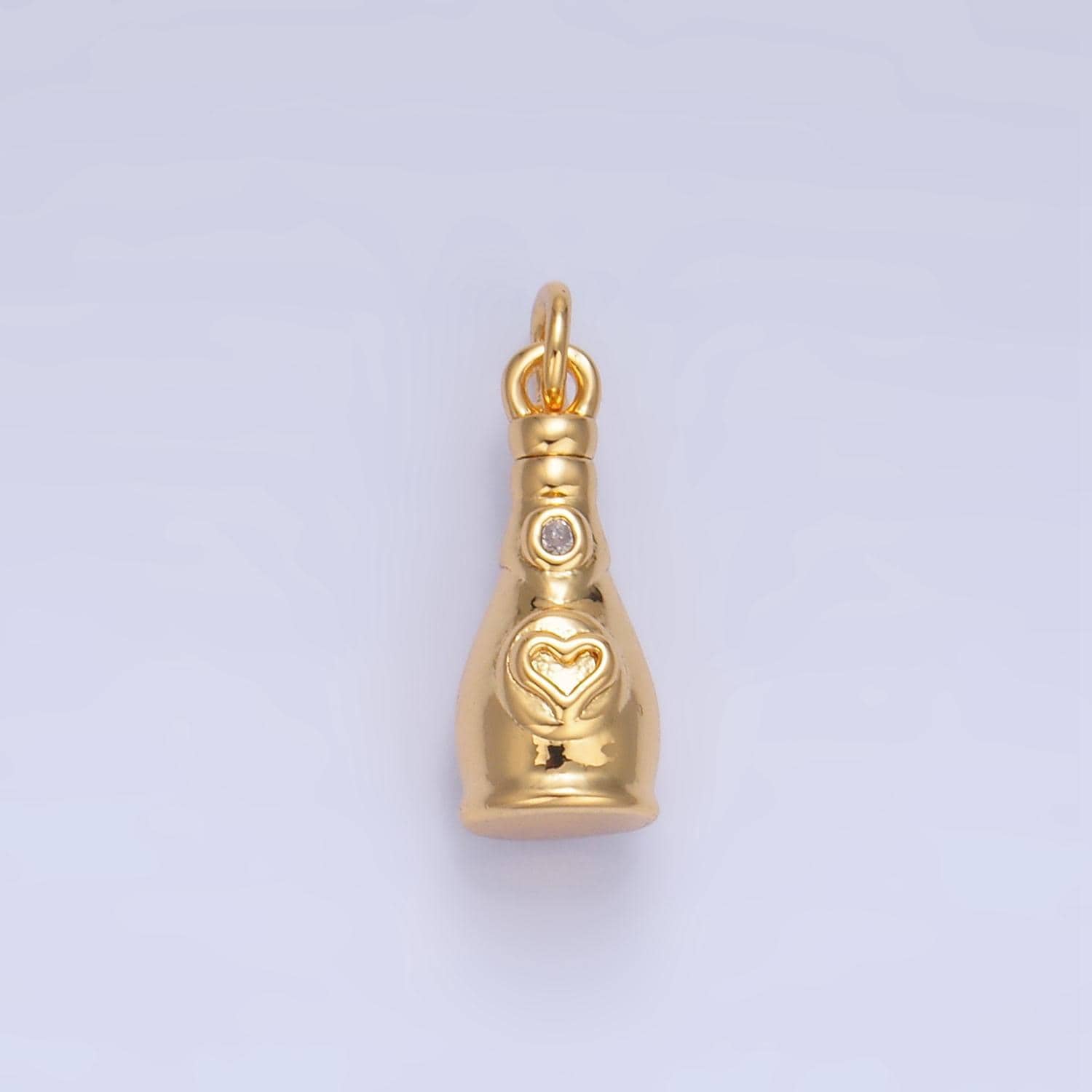 Mini gold wine bottle charm champagne bottle drop charm pendant drinking bottle charm w136