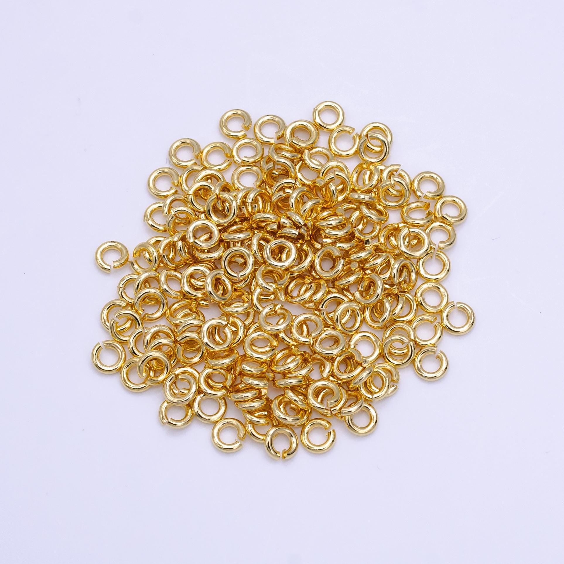 1mm x 4mm (18 gauge) 150x gold filled jump ring gold open jump rings, jewelry making supplies sp1613