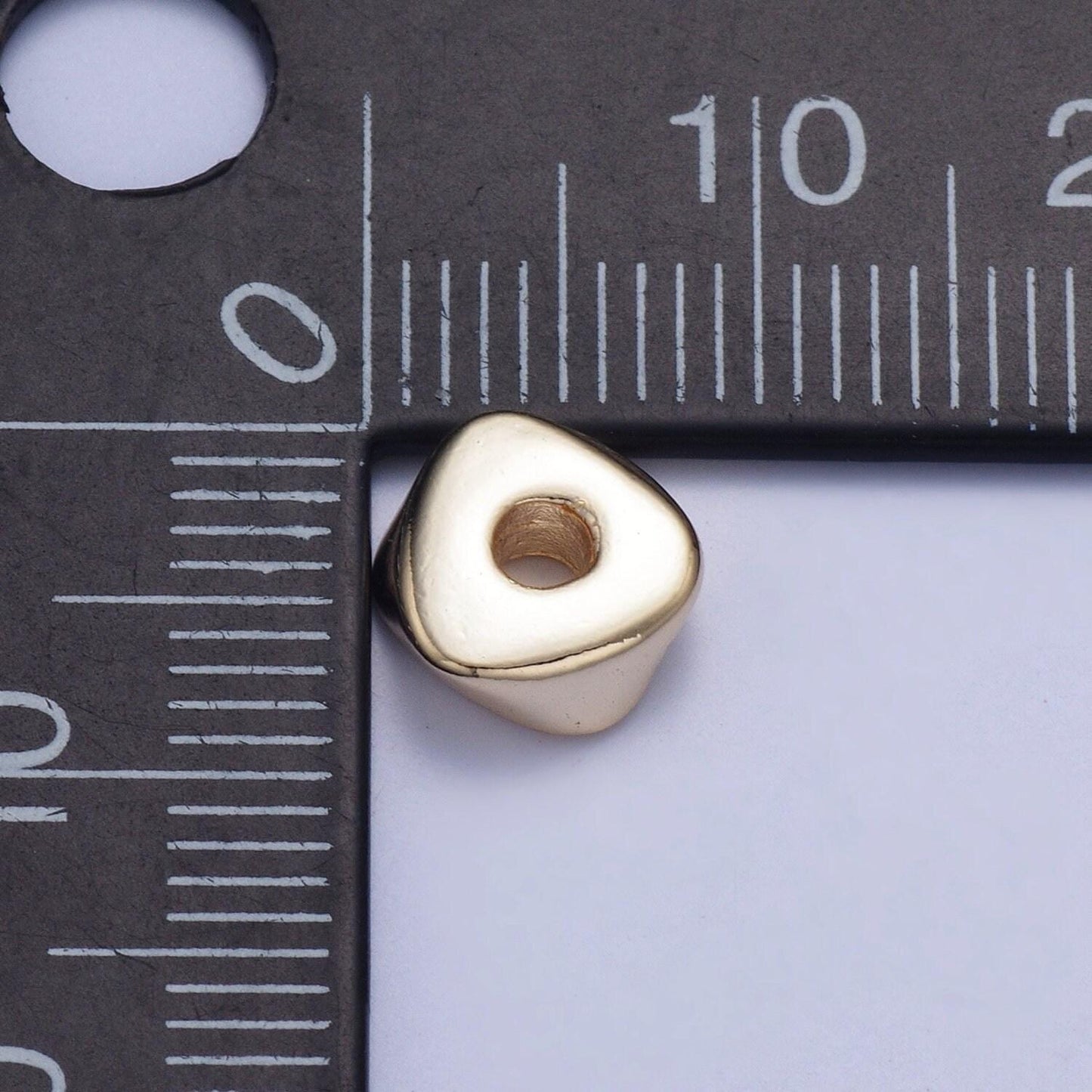 20pcs/bag abstract triangular 4.0/6.4/8.6mm bead spacer, gold silver plated cut garlic clover section spacer | b058,b061,b102,b104,b107,b109