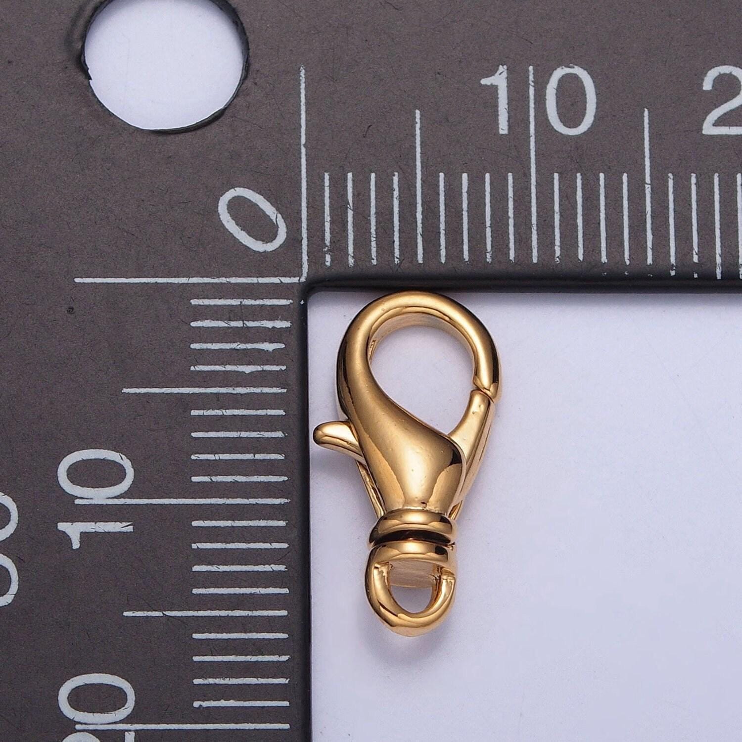 14k gold filled lobster clasps, 15.9x8.1mm clasps in gold | l-827
