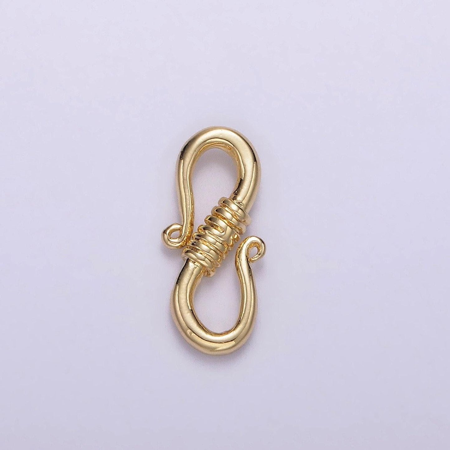 14k gold filled 15mm curved tied s-hook clasps closure jewelry supply findings | z-654
