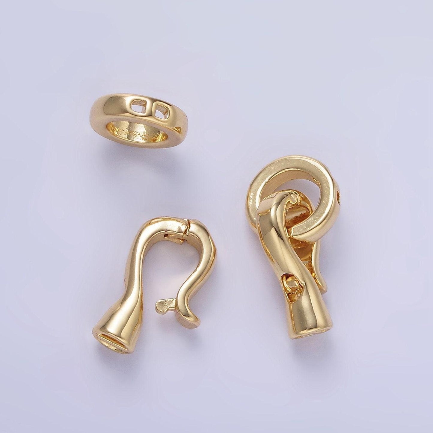 Leather or cord crimp ends with loop