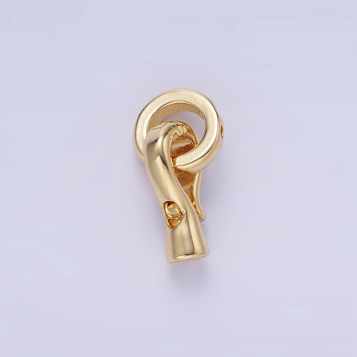 Leather or cord crimp ends with loop