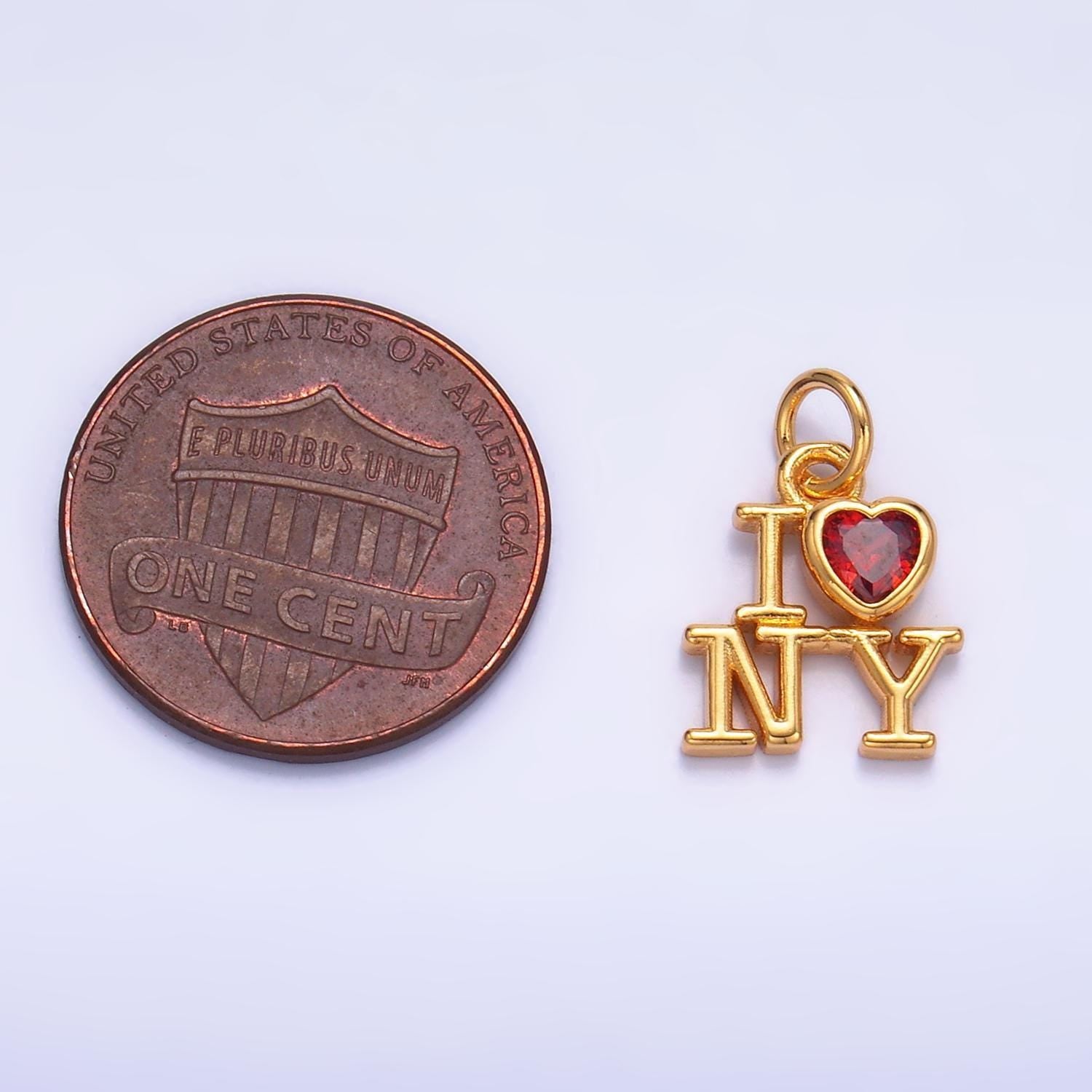Mini red heart cz gold new york charm i love ny minimalist jewelry micro cz pave ny state sign travel pendants for necklace bracelet w323