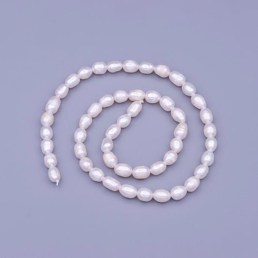5.3mm aaa+ stunning freshwater pearls wholesale, small pearls, top drilled pearls, white pearl natural rice pearls loose beads wa-1669