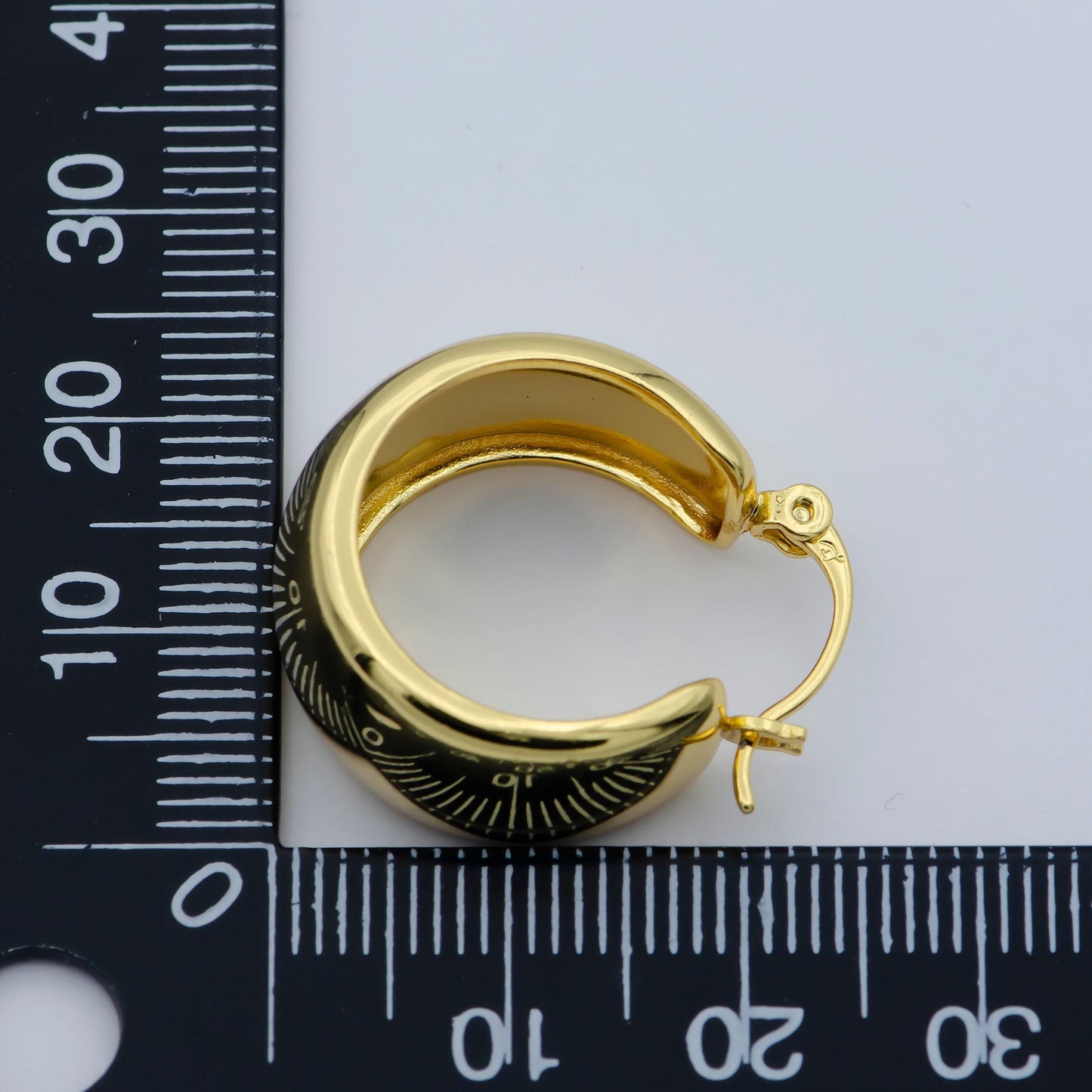 Chunky gold earrings, minimalist wide dome hoop earrings in 24k gold filled available in thick gold chunky hoops, p-265