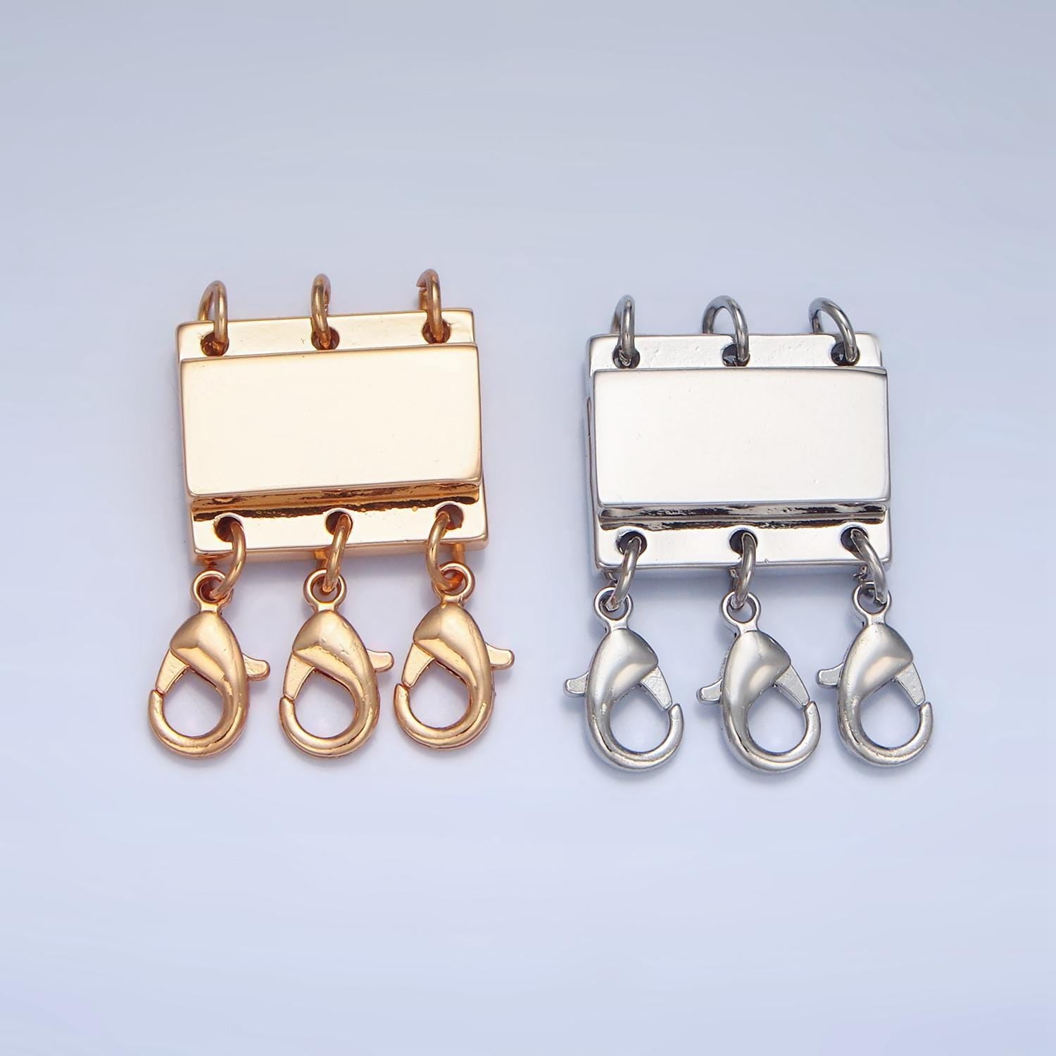 New design layered necklace detangler clasp magnetic necklace detangler, multiple strand chain necklace / bracelet component z880