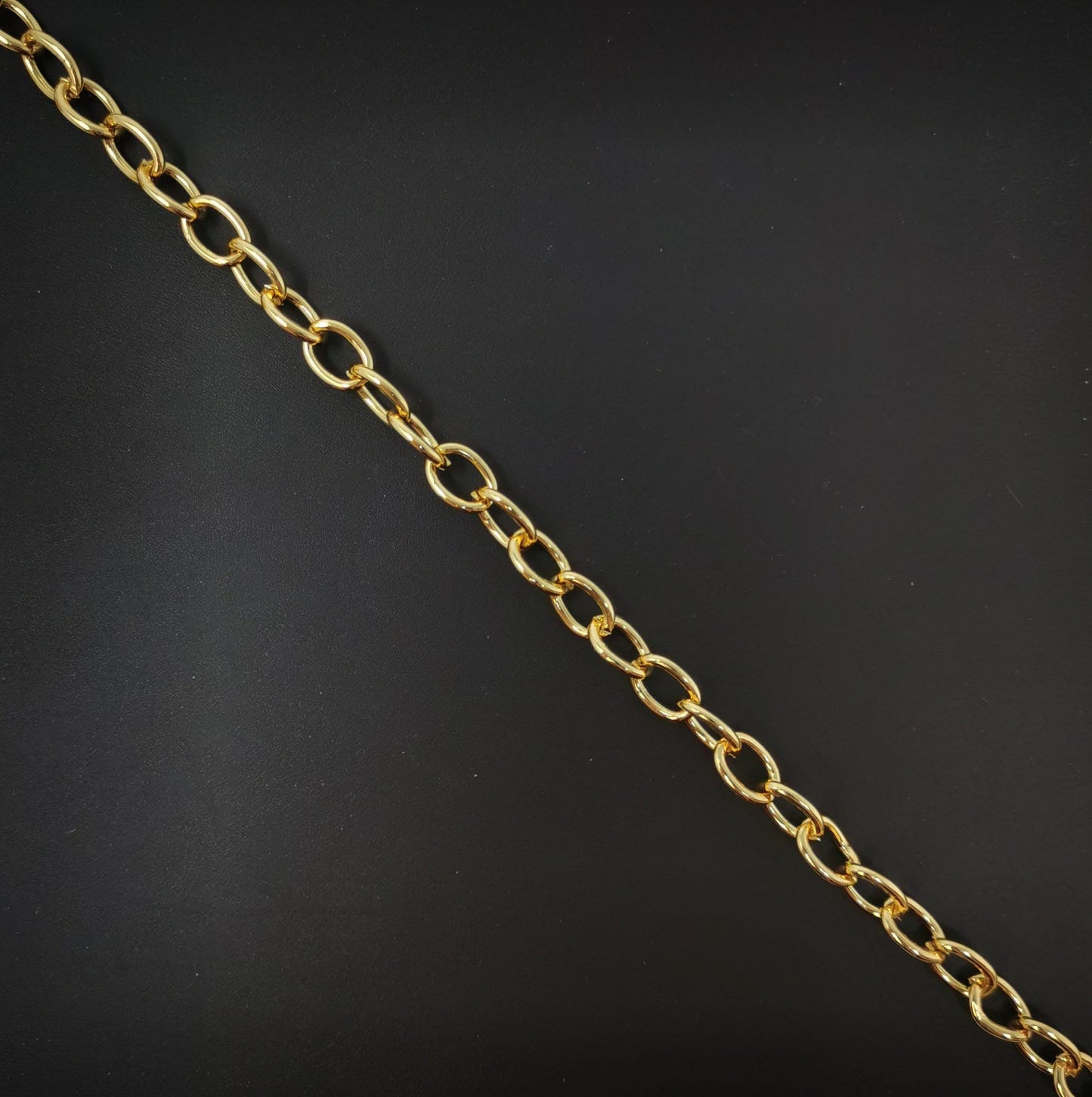 14k gold filled cable chain by yard, gold filled cable chain, wholesale bulk roll chain for jewelry making, width is 7mm, 99
