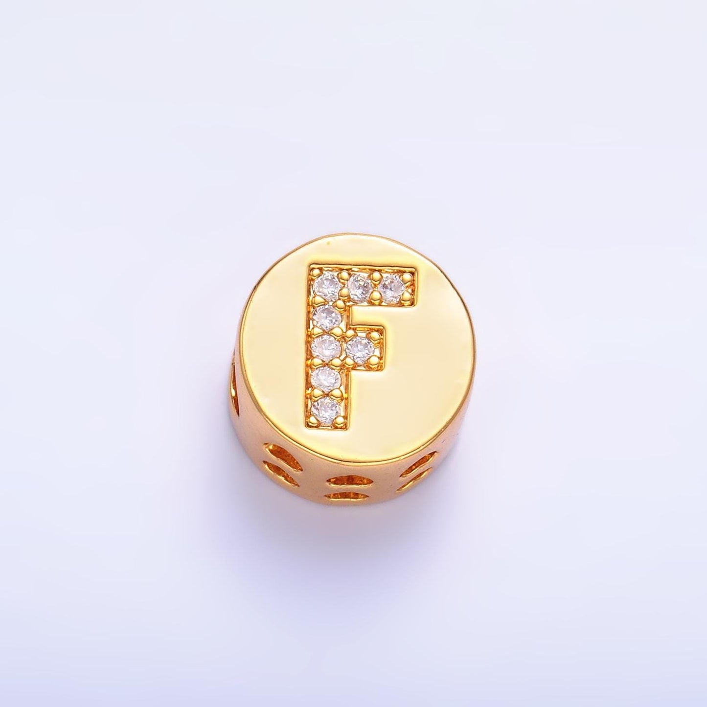 12mm gold initial letter beads, alphabet beads, initial beads, alphabet round micro pave initial circle charm for bracelet necklace a1526