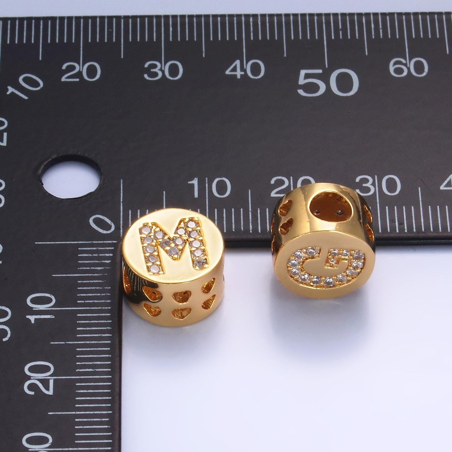 12mm gold initial letter beads, alphabet beads, initial beads, alphabet round micro pave initial circle charm for bracelet necklace a1526