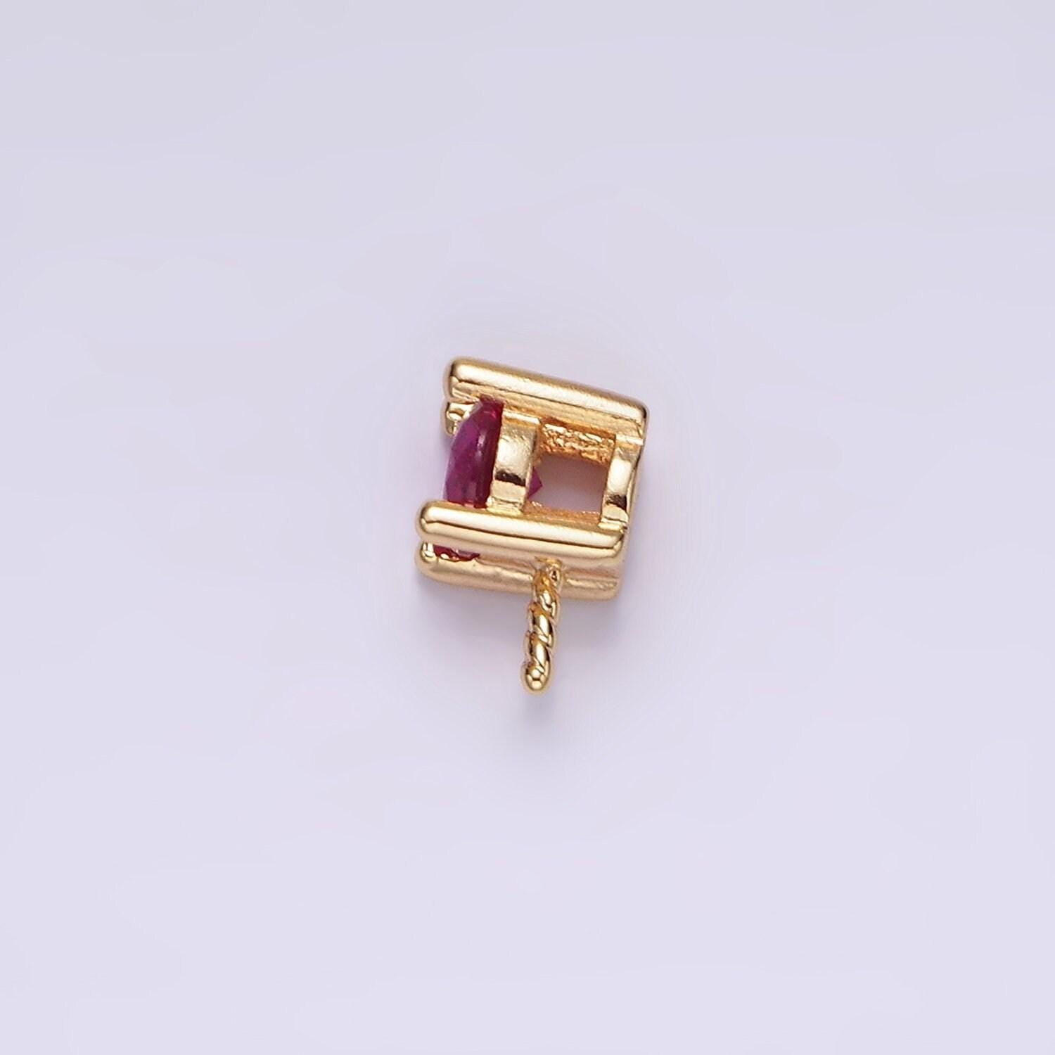 Gold peg bail caps for half drilled pearls and beads gold tone bead caps with peg with cz stone z-516