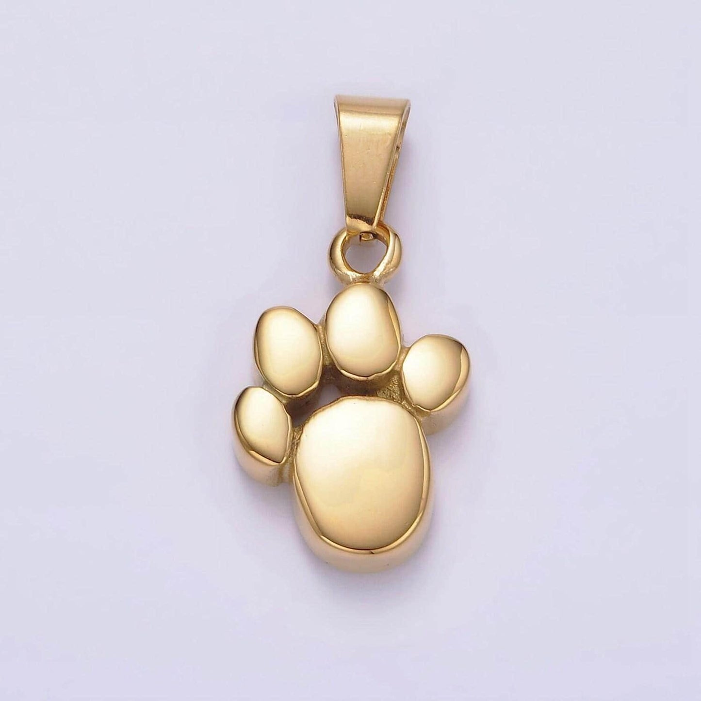 Gold dog paw charm pendant stainless steel bear paw pendant p785