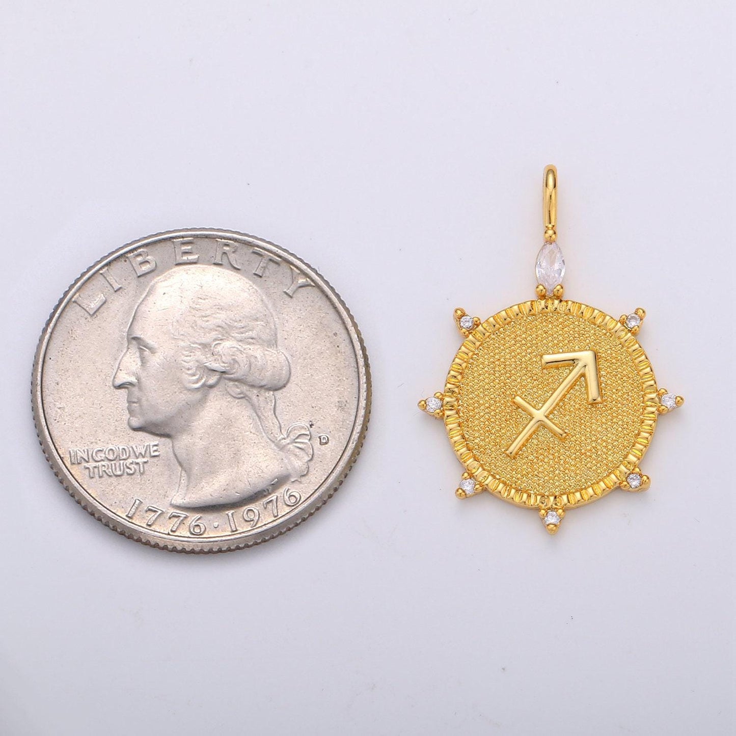 Gold zodiac charms, astrology charms, zodiac necklace charms, 12 zodiac charms for jewelry making supply, a1785--1790