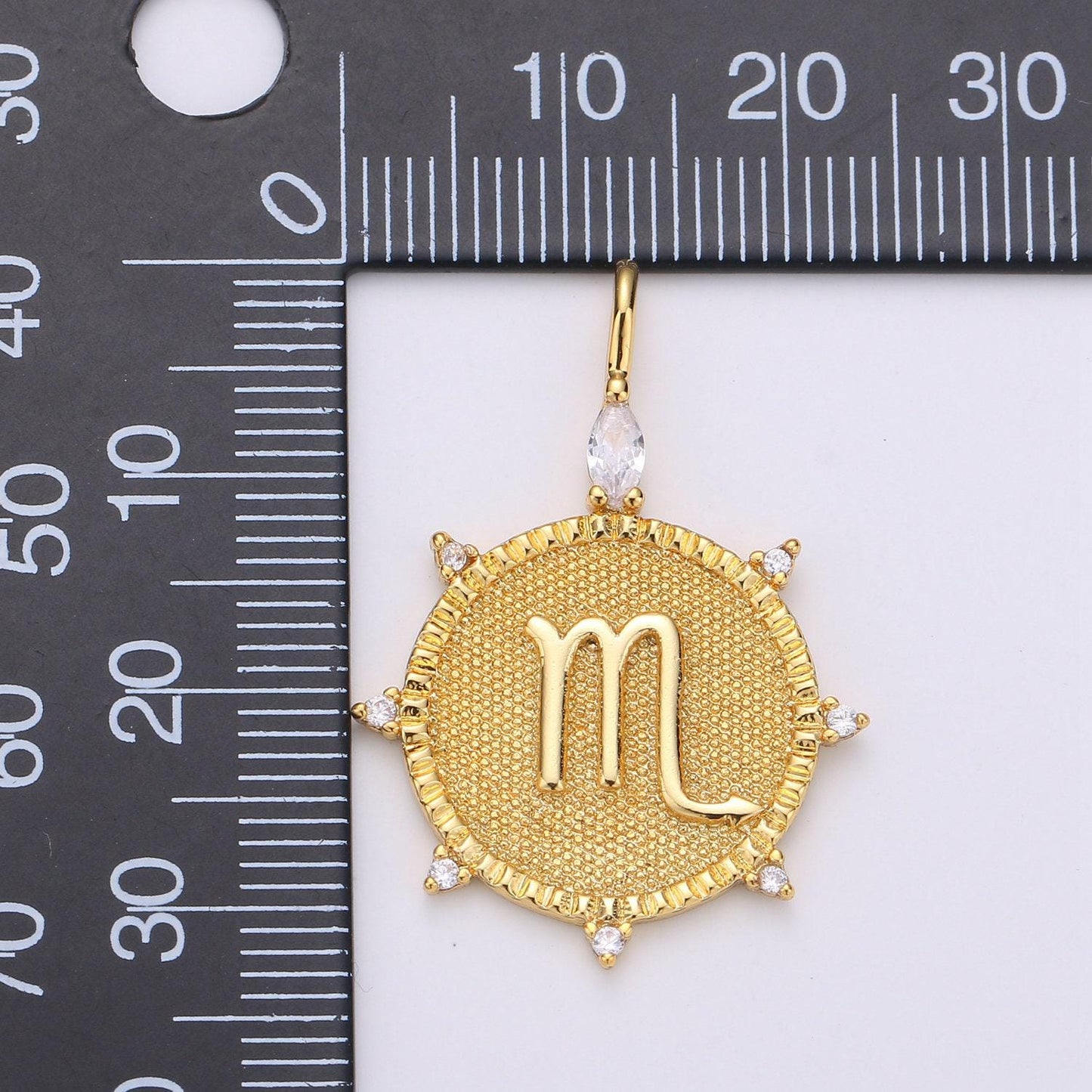 Gold zodiac charms, astrology charms, zodiac necklace charms, 12 zodiac charms for jewelry making supply, a1785--1790