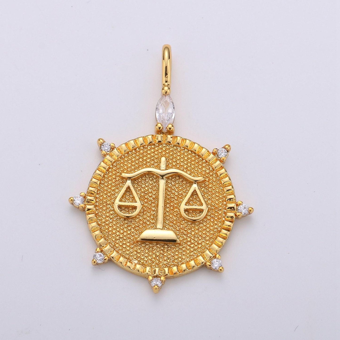Gold zodiac charms, astrology charms, zodiac necklace charms, 12 zodiac charms for jewelry making supply, a1785--1790