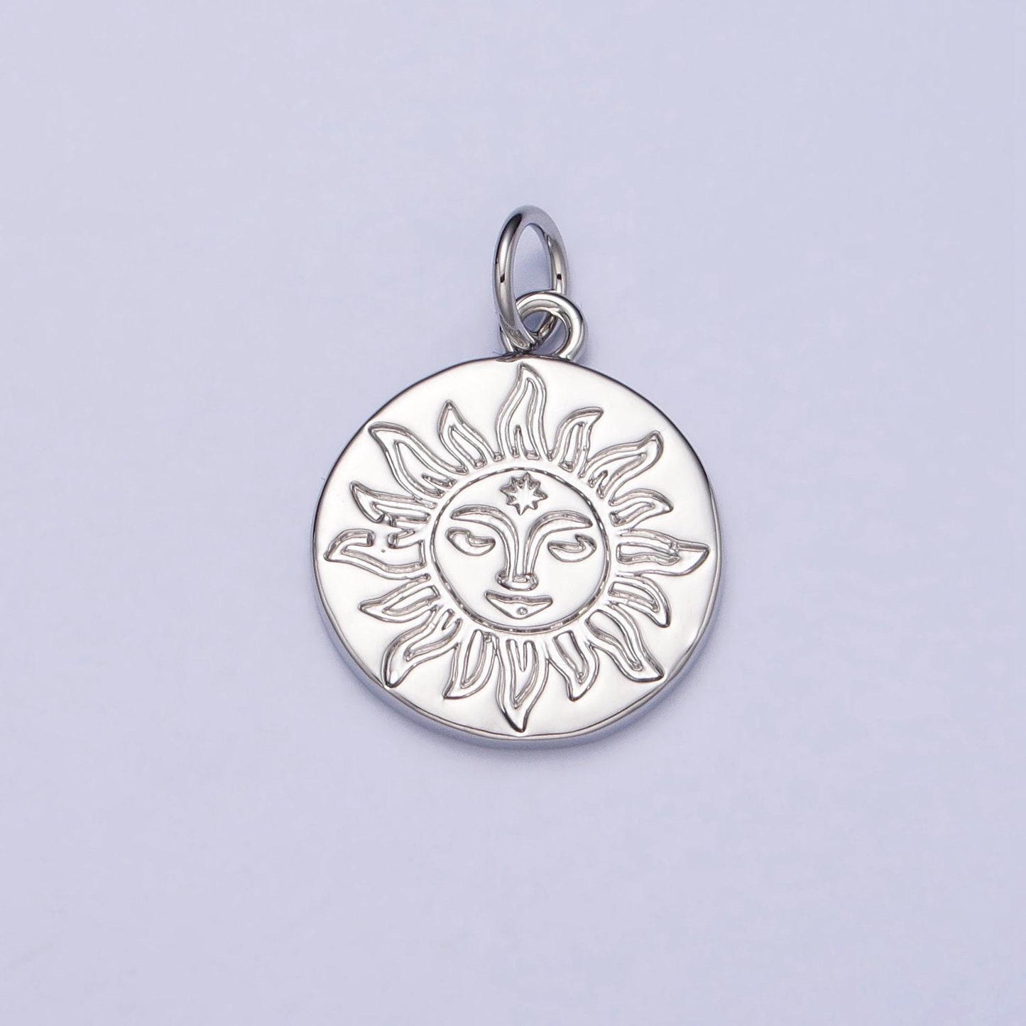 Gold sun charm dainty sun face charm pendant celestial charms, tribal sun charm yoga bohemian boho jewelry inspired supply ac658