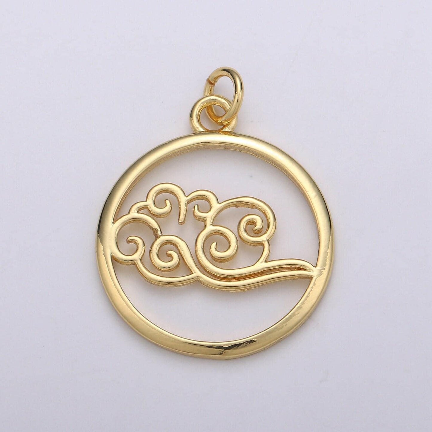 Dainty 24k gold filled charm element charm water fire earth wind charm for bracelet necklace earring supply add on charm, 1946, 1954 - 1956
