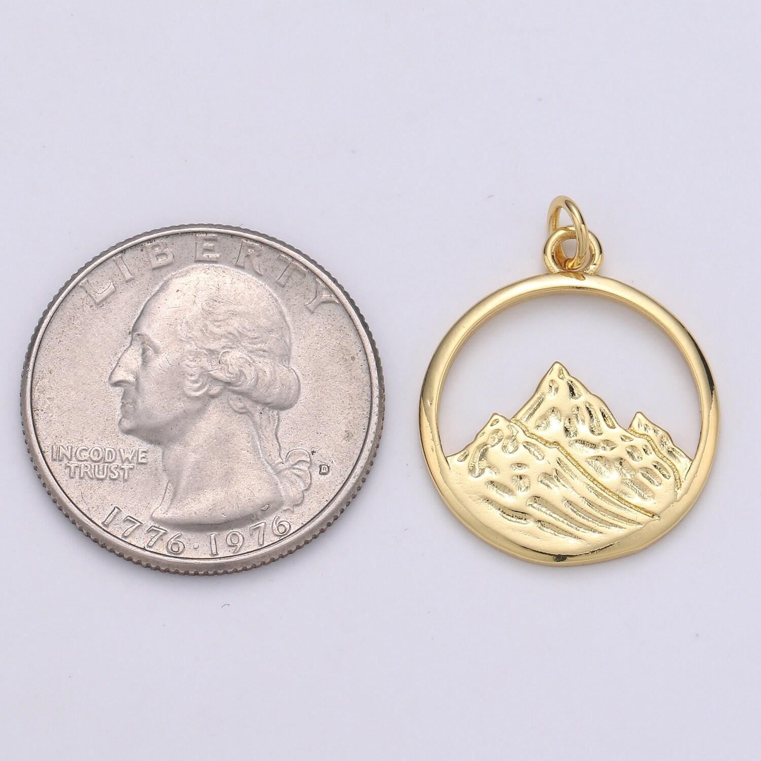 Dainty 24k gold filled charm element charm water fire earth wind charm for bracelet necklace earring supply add on charm, 1946, 1954 - 1956
