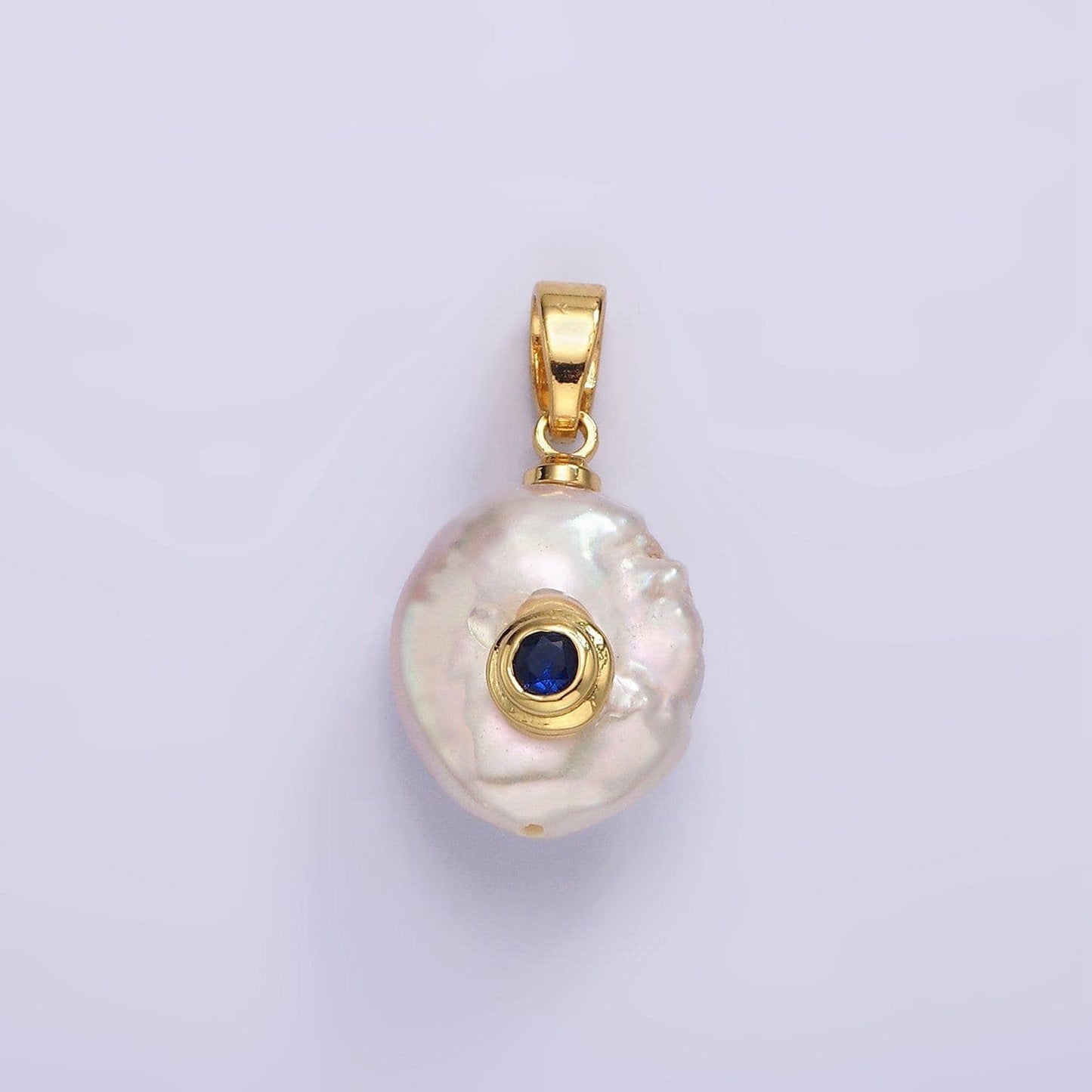 Freshwater pearl pendant cz freeform pearl round oval cz charms for bracelets necklace jewelry orange, purple, green, blue cz