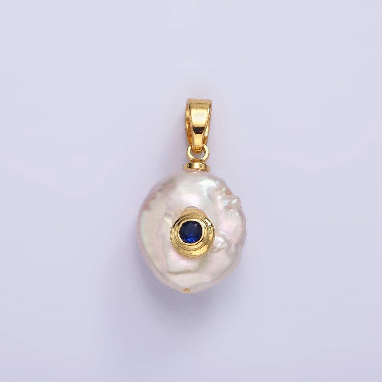 Freshwater pearl pendant cz freeform pearl round oval cz charms for bracelets necklace jewelry orange, purple, green, blue cz