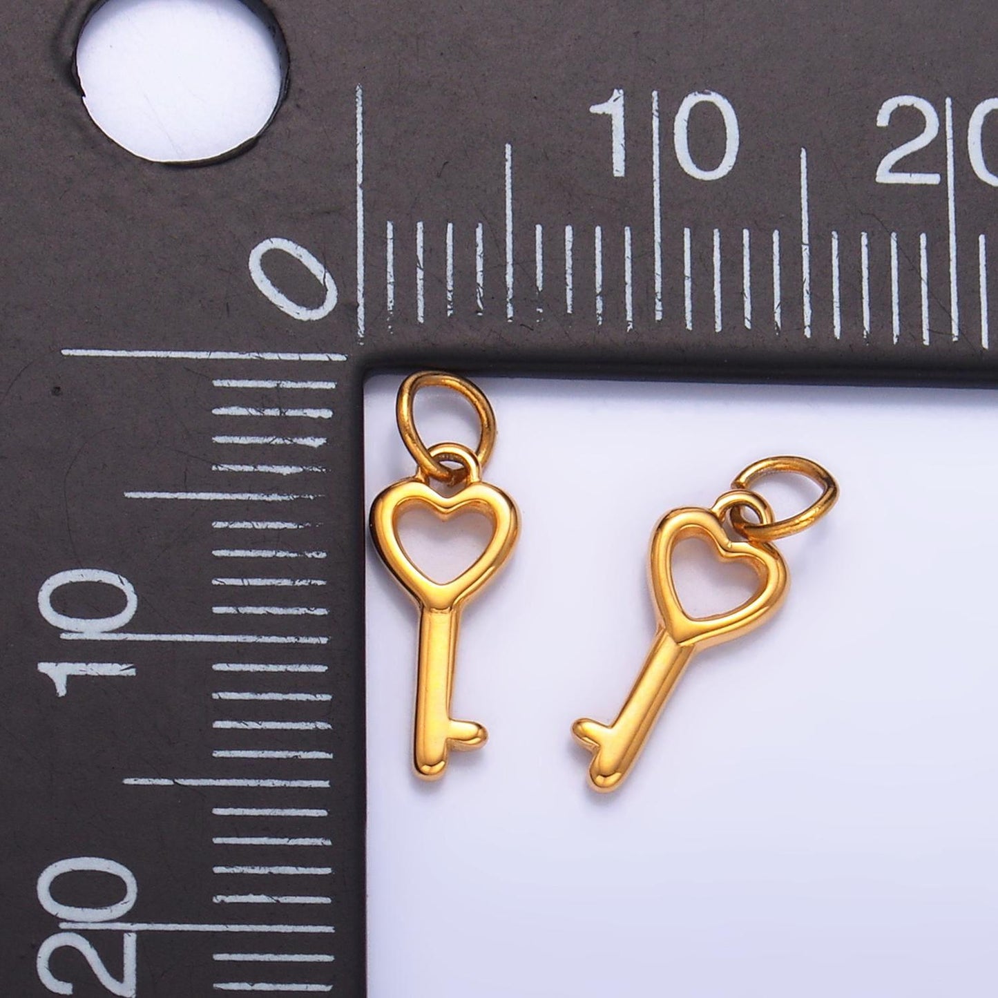 Stainless steel gold mini heart padlock minimalist charm key of my heart jewelry inspired | p1447
