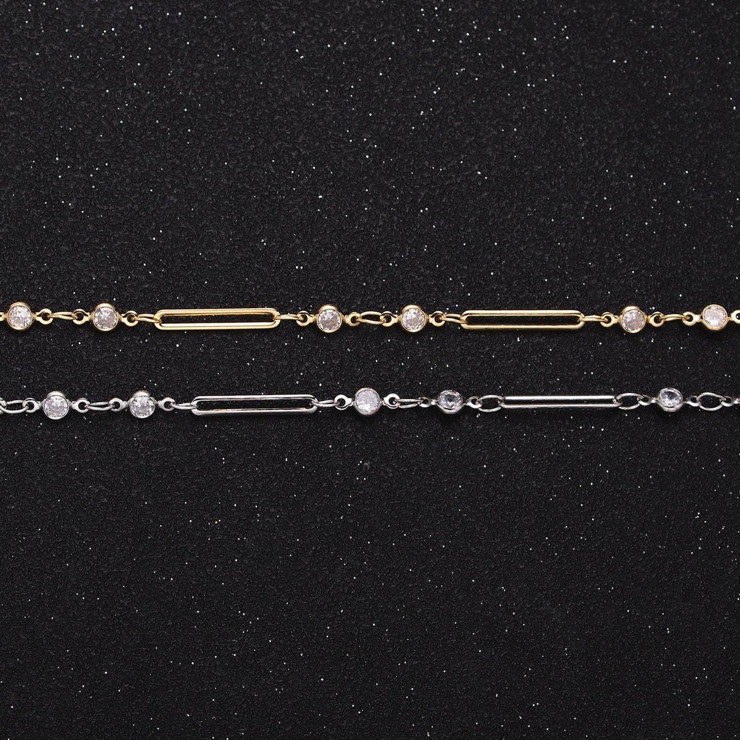 Fine gold filled chain round bezel cut chain by yard paper clip chain wholesale unfinished chain for jewelry making roll-1329