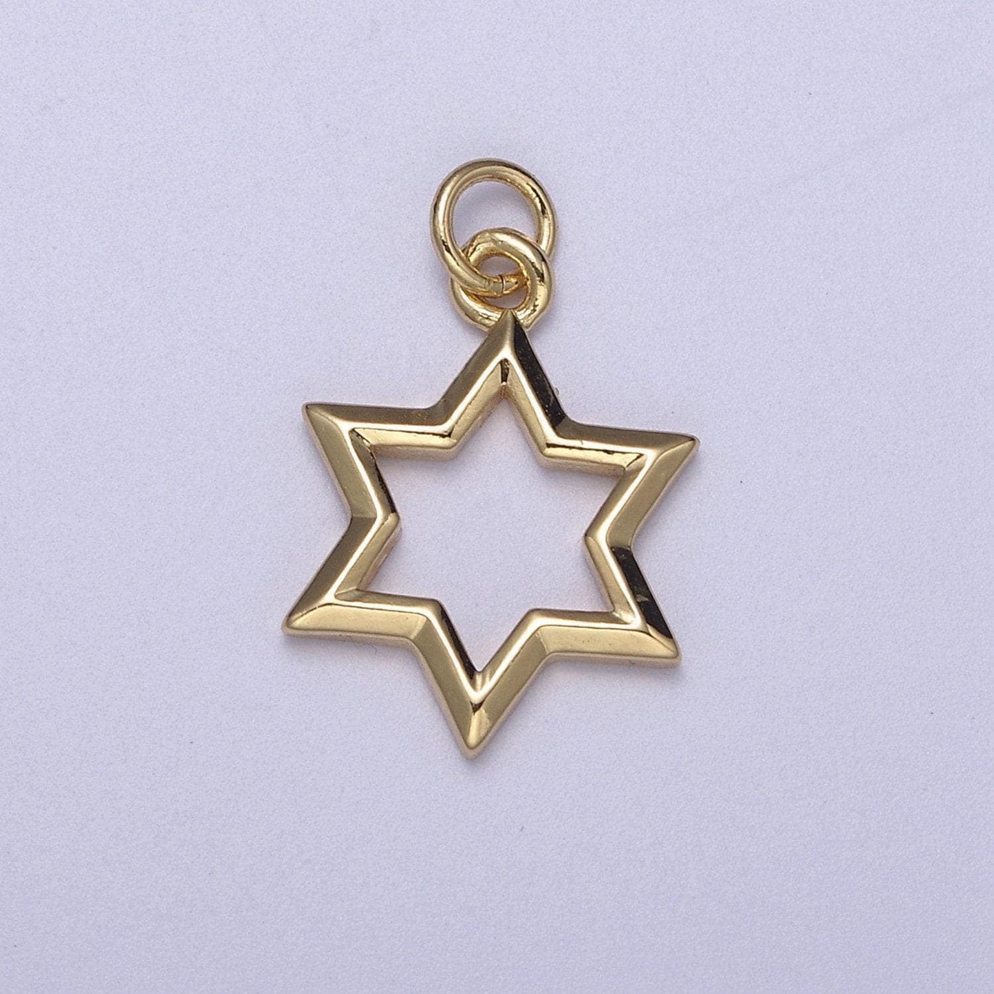 Dainty star of david charm jewish charm, magen david religious jewelry n-309
