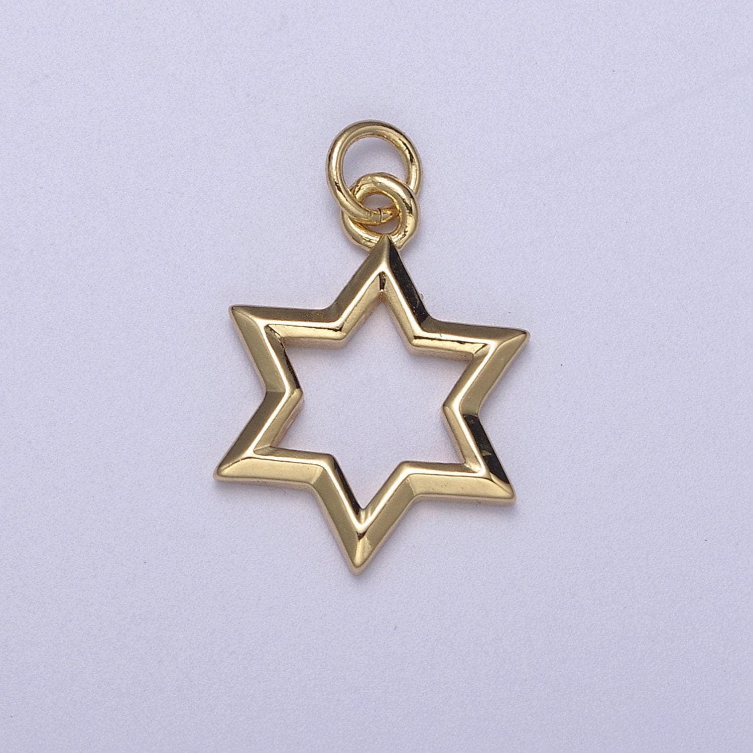 Dainty star of david charm jewish charm, magen david religious jewelry n-309