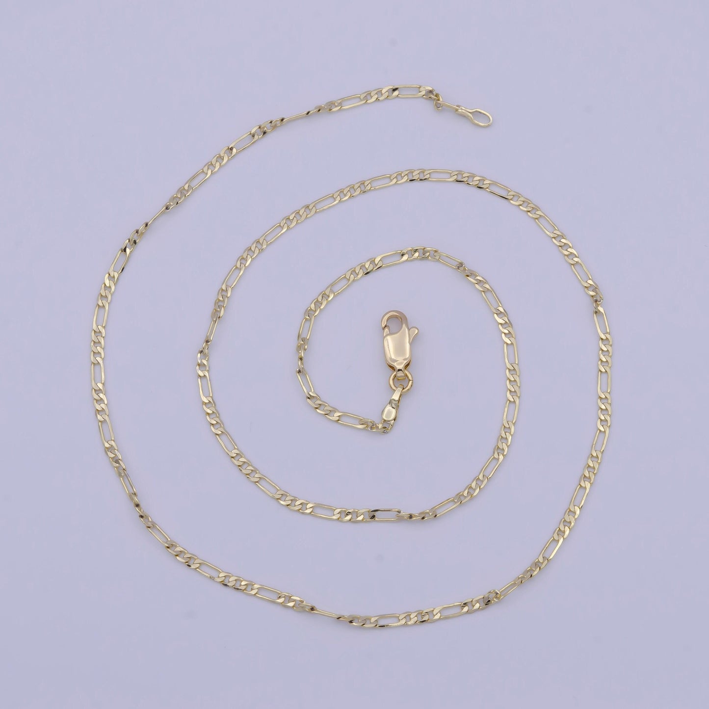 1.9mm gold figaro chain necklace, 14k gold filled various length figaro link ready to wear necklace | wa-1117, -1151, -1154