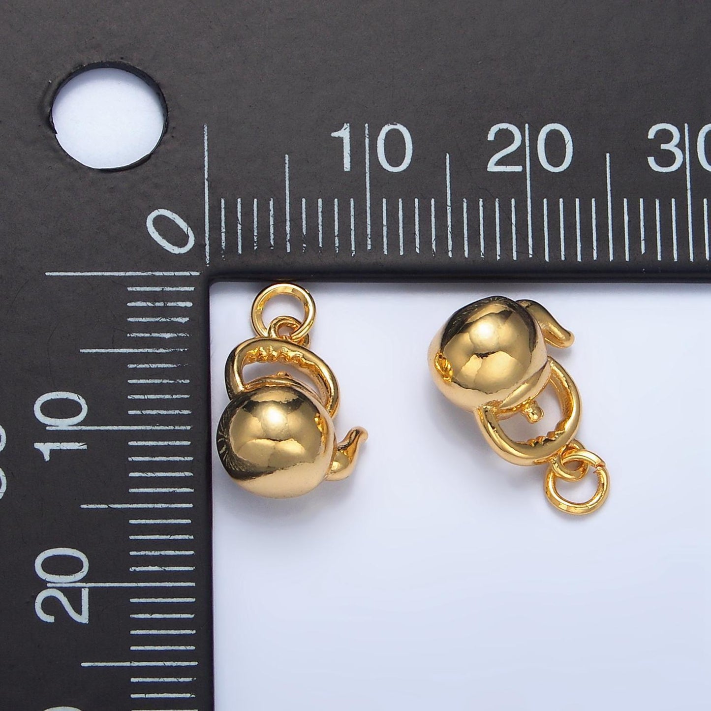 Mini gold teapot kettle charm 24k gold filled over brass 3d charm for tea party inspired jewelry charms diy bracelet necklace charm w013