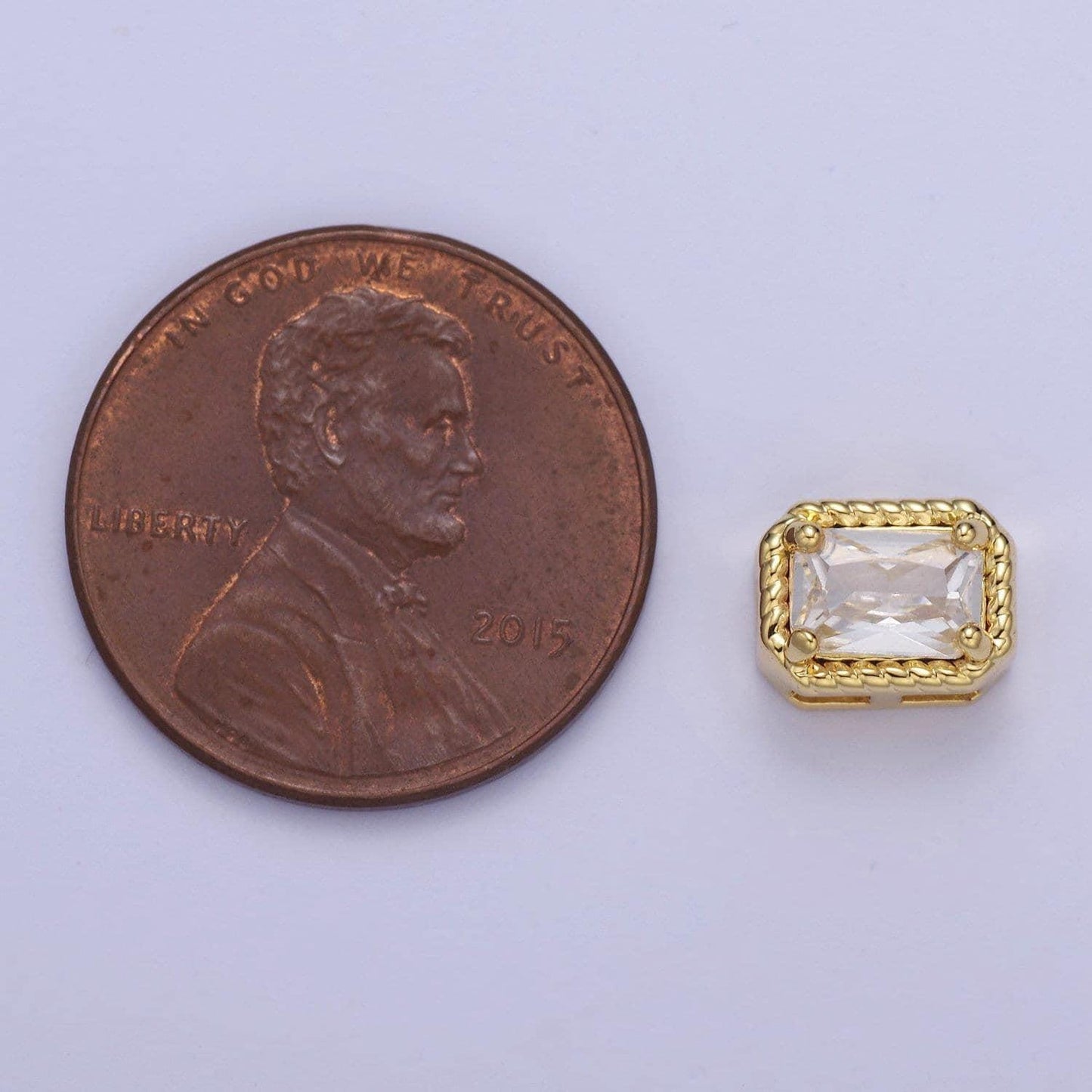 24k gold filled rectangle bead spacer cz micro pave square spacer bead connector charm bracelet necklace for diy jewelry making supply b-239